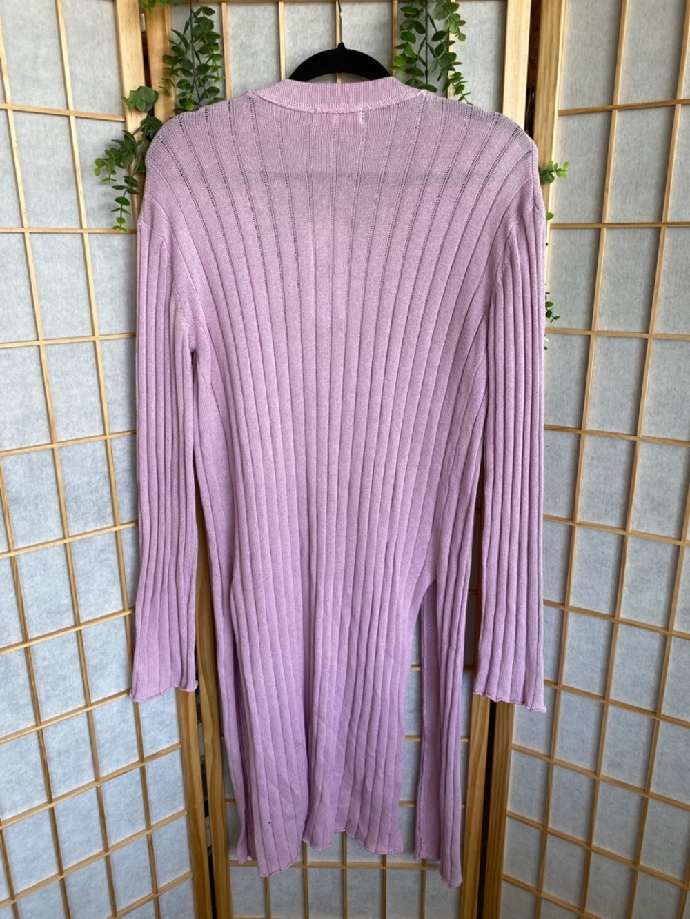 Buddy Love Lavender Ribbed Open-Front Cardigan - Picture 2 of 2